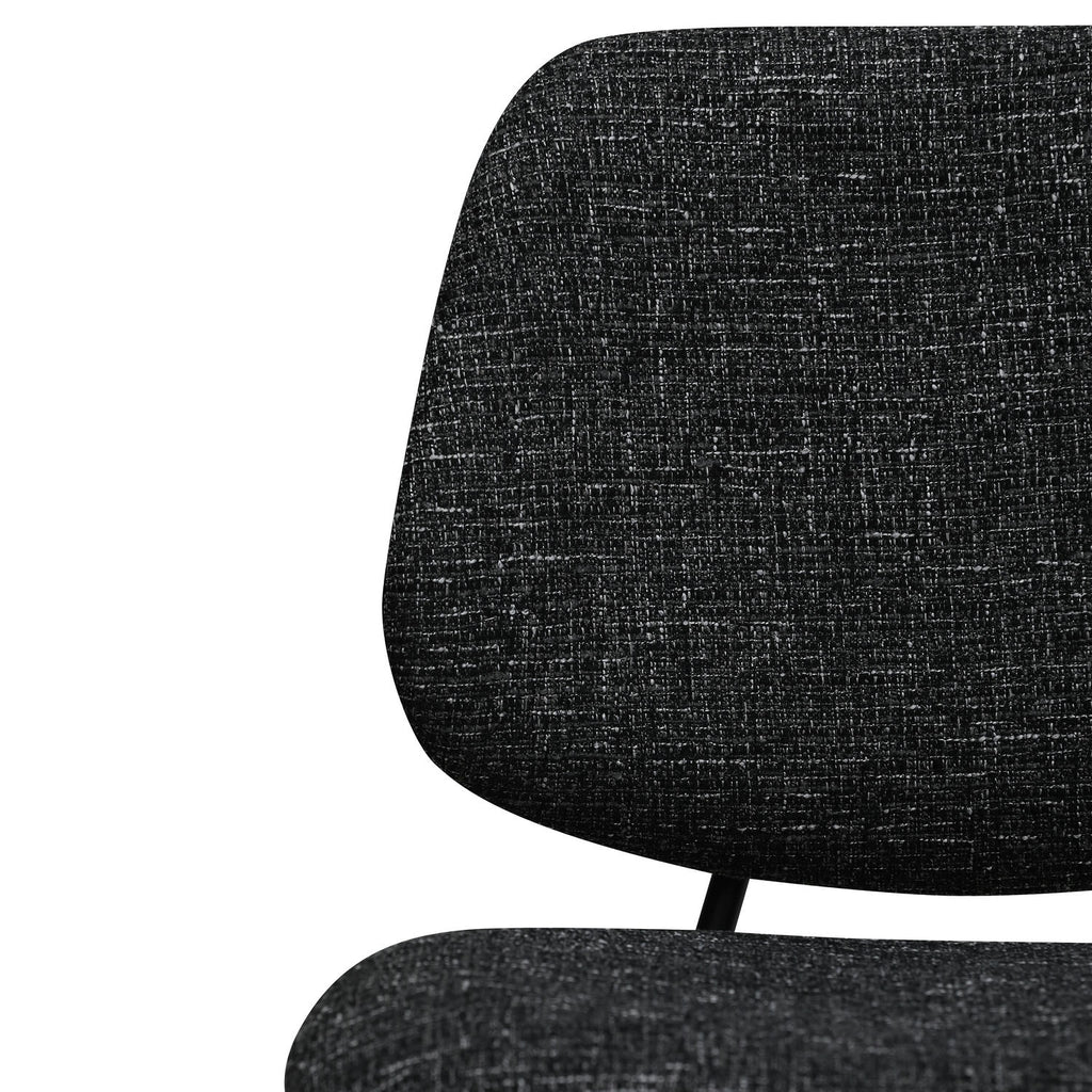 Sofia Esszimmerstühle 2er Set - Bouclé-Stoff Schwarz