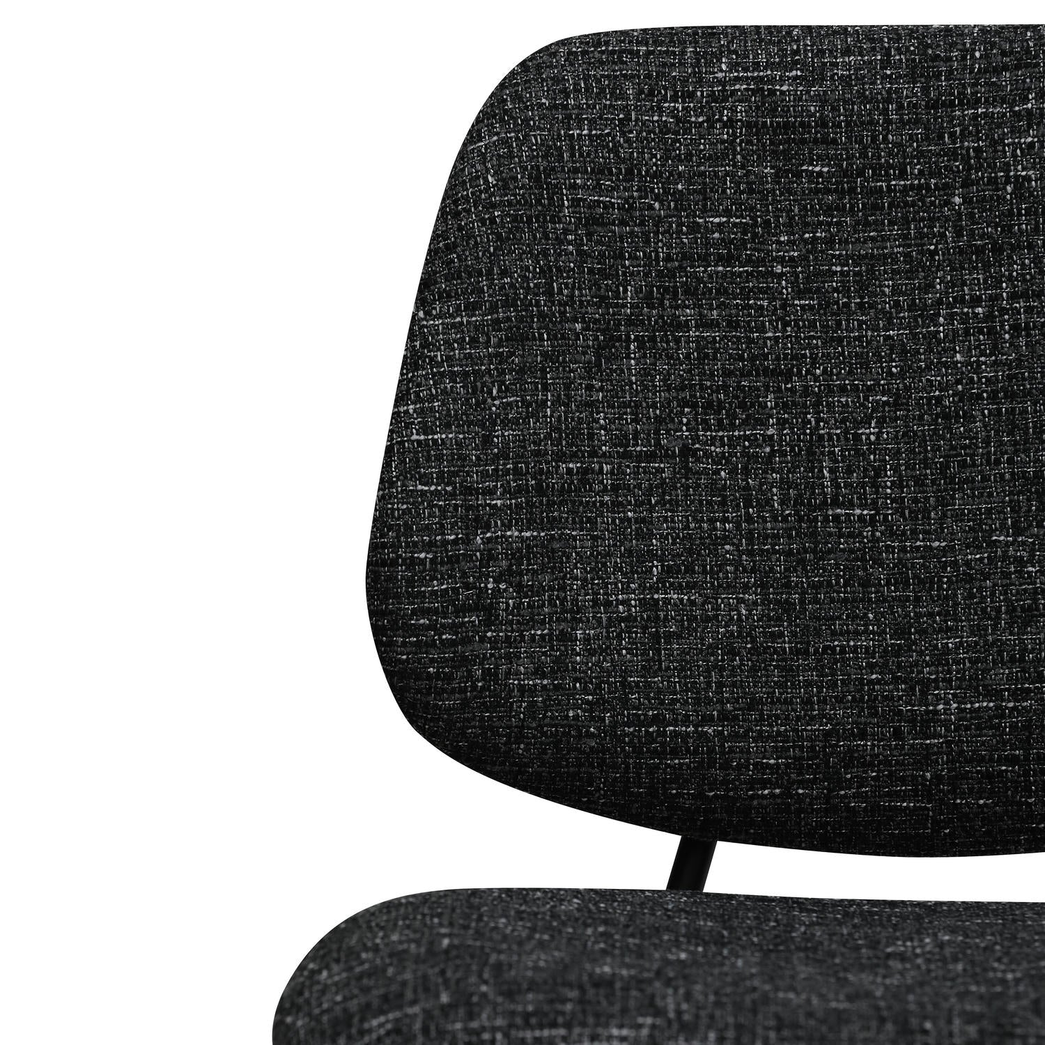 Sofia Esszimmerstühle 2er Set - Bouclé-Stoff Schwarz