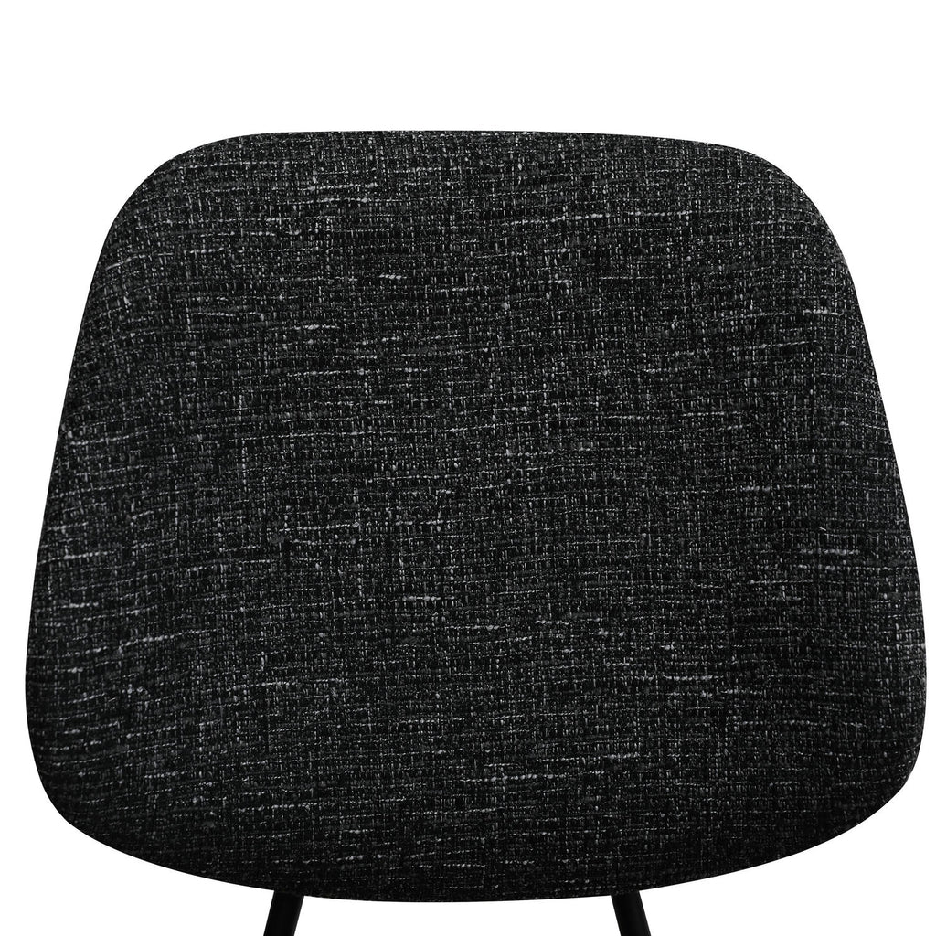 Sofia Esszimmerstühle 2er Set - Bouclé-Stoff Schwarz