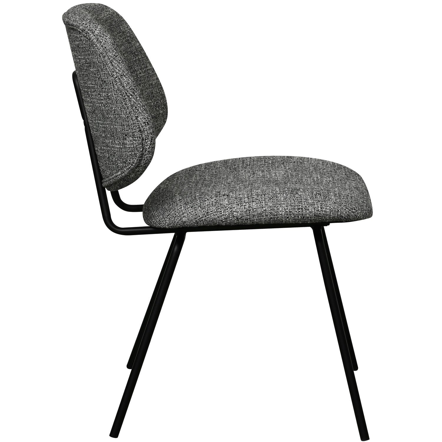 Sofia Esszimmerstühle 2er Set - Bouclé-Stoff Grau
