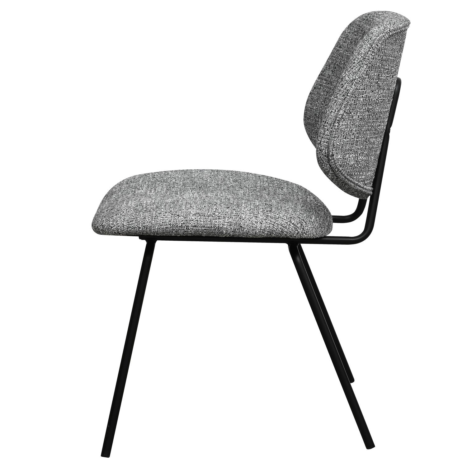 Sofia Esszimmerstühle 2er Set - Bouclé-Stoff Grau