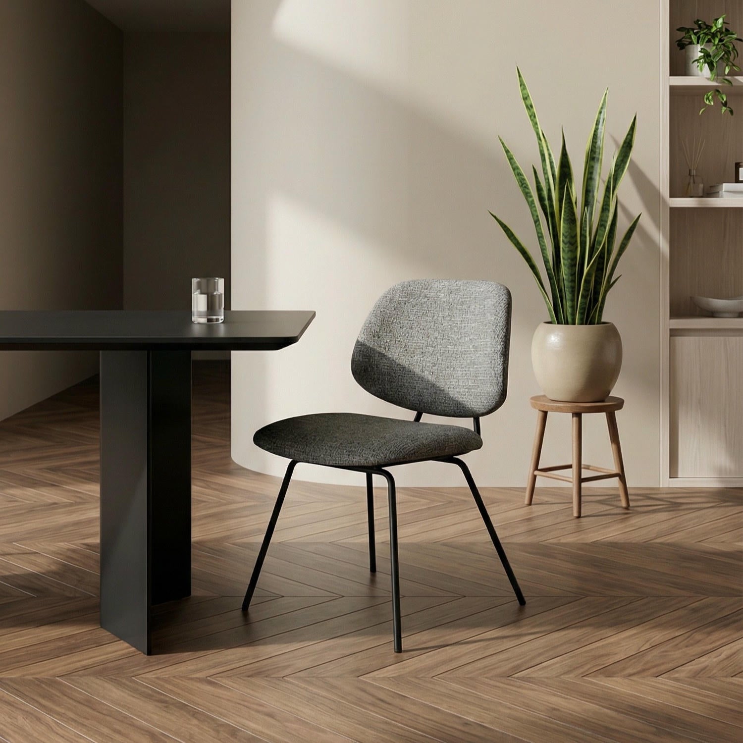 6er Set Esszimmerstühle Sofia - Grau - FURNHOUSE