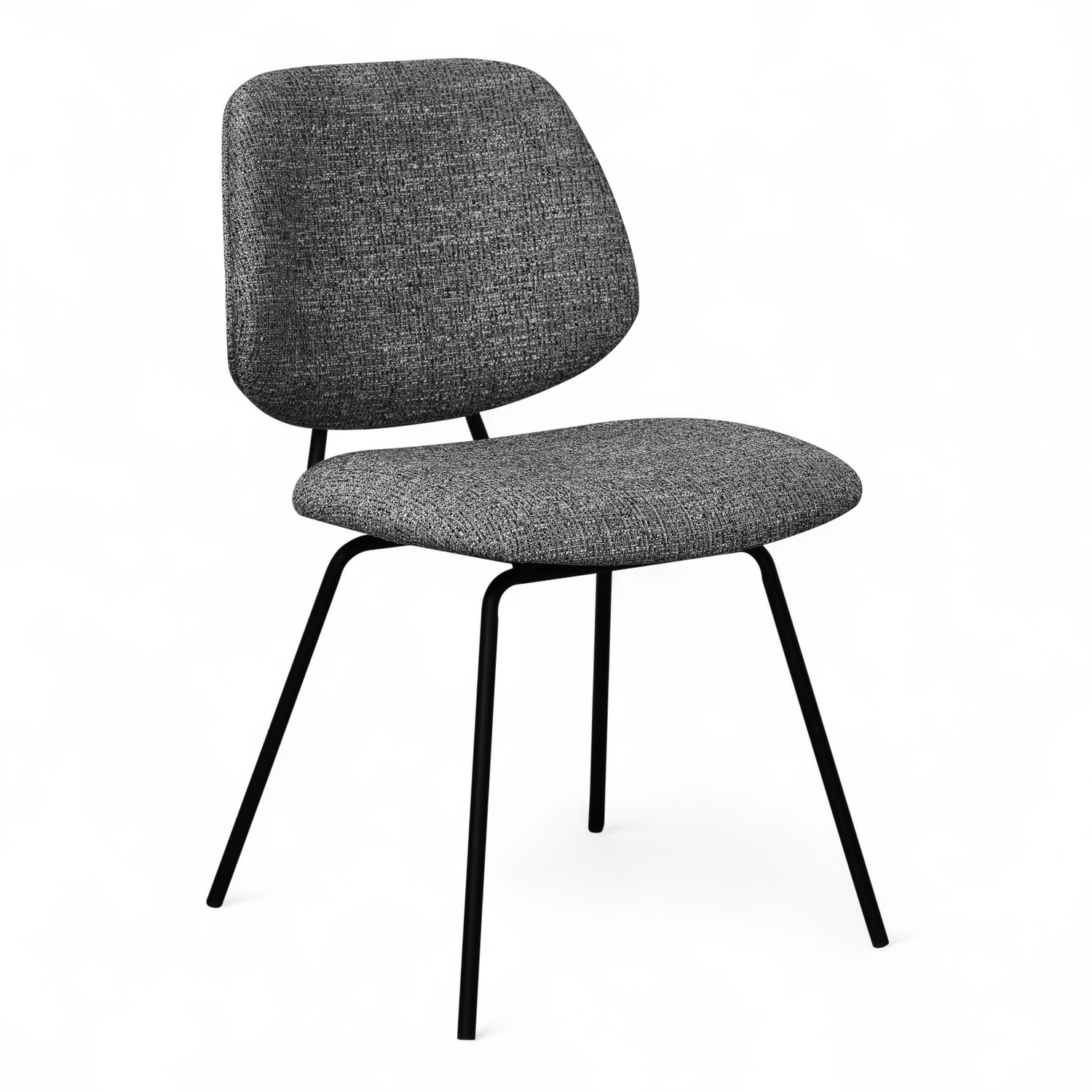 Sofia Esszimmerstühle 2er Set - Bouclé-Stoff Grau