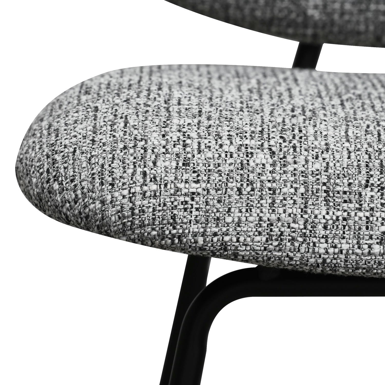 Sofia Esszimmerstühle 2er Set - Bouclé-Stoff Grau