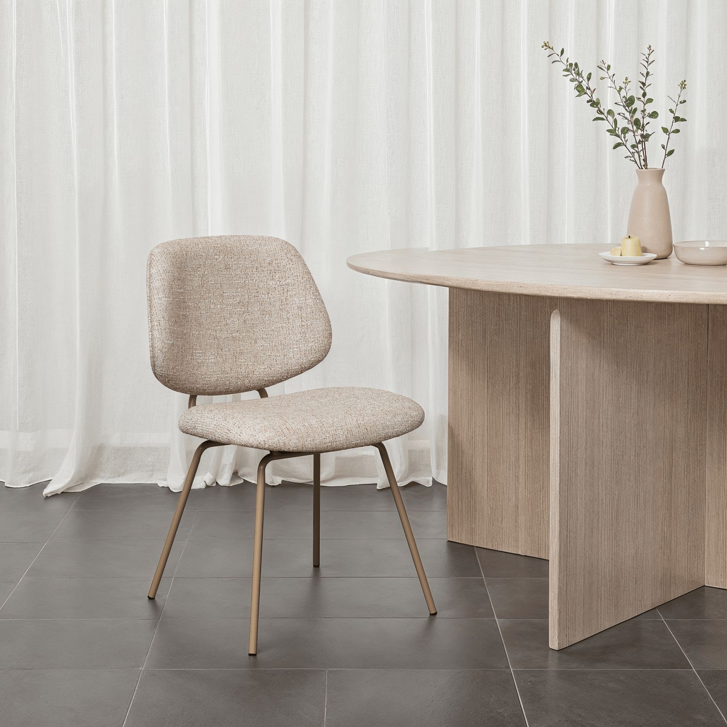 4er Set Esszimmerstühle Sofia - Beige