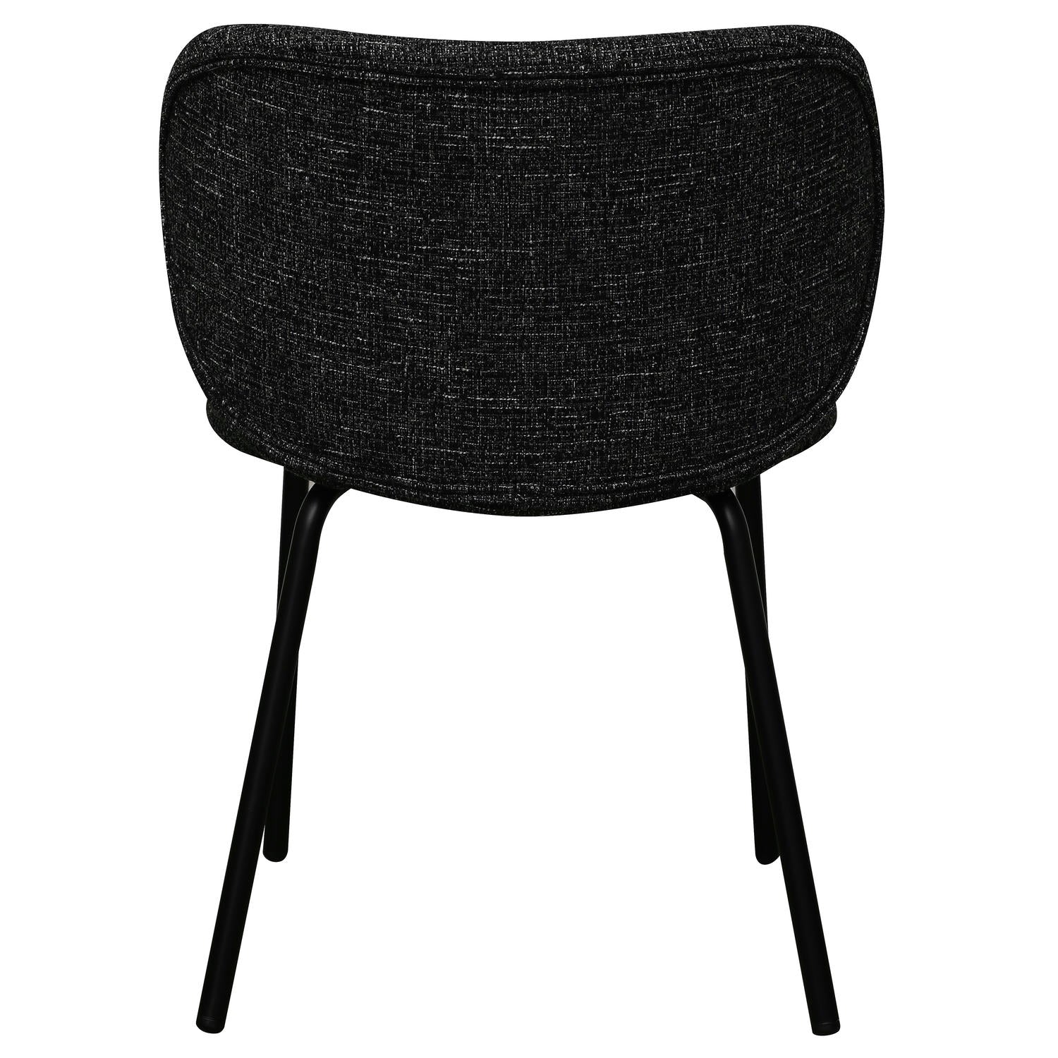 Nanna Esszimmerstühle 2er Set - Bouclé-Stoff Schwarz