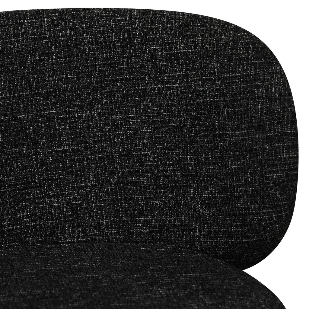 Nanna Esszimmerstühle 2er Set - Bouclé-Stoff Schwarz