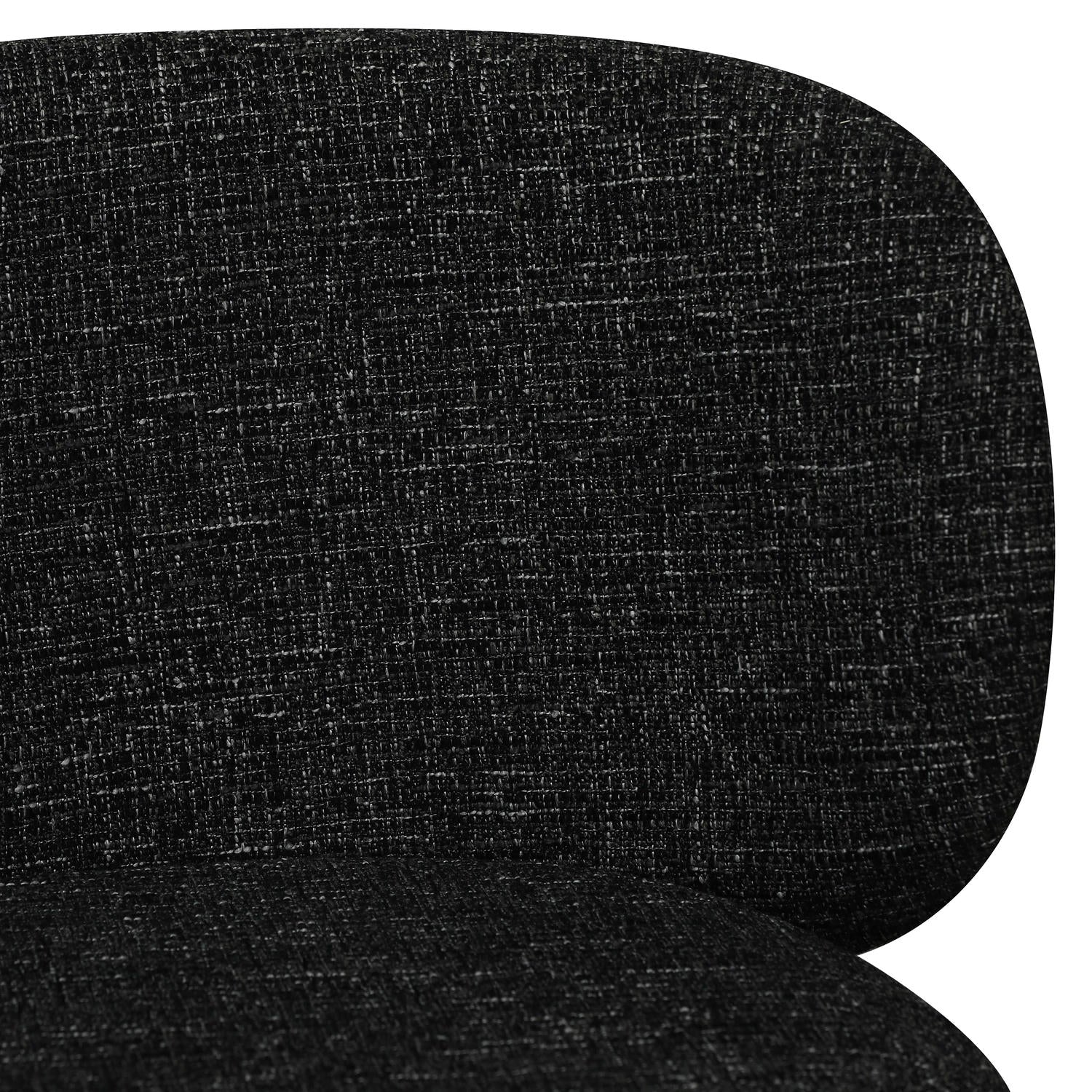 Nanna Esszimmerstühle 2er Set - Bouclé-Stoff Schwarz