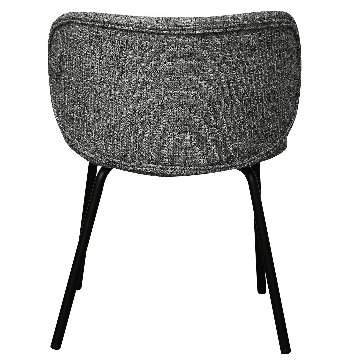 Nanna Esszimmerstühle 2er Set - Bouclé-Stoff Grau