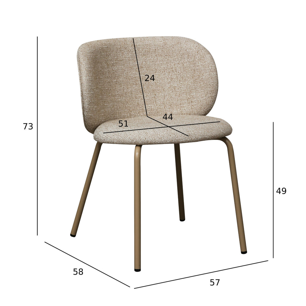 4er Set Esszimmerstühle Nanna - Beige