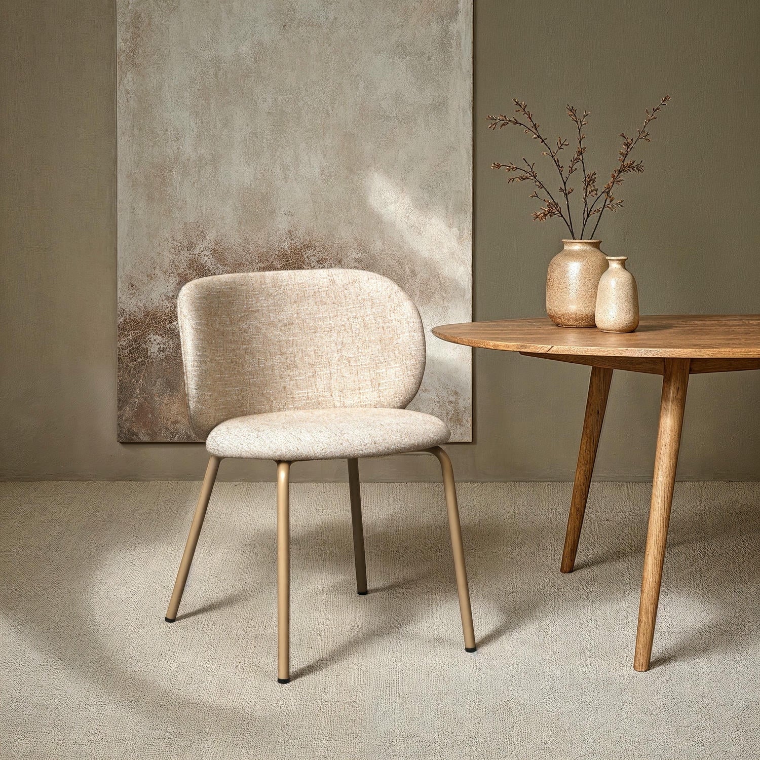 4er Set Esszimmerstühle Nanna - Beige
