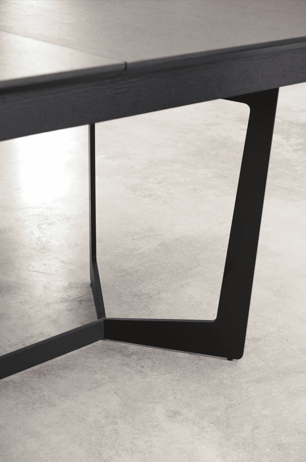 Tokyo Rechteckiger Esstisch 200x100 cm - Ausziehbar bis 250 cm - Eiche Schwarz