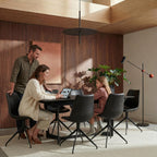 4er Set Esszimmerstühle - Drehbar - Schwarz - FURNHOUSE
