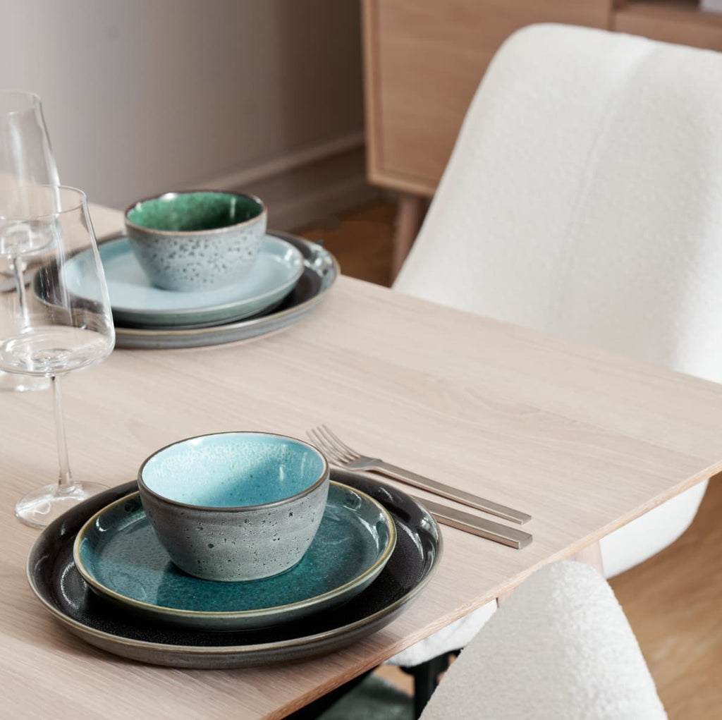 Porto Rechteckiger Esstisch 220x105 cm - Ausziehbar bis 320 cm - Eiche Weiß geöltes