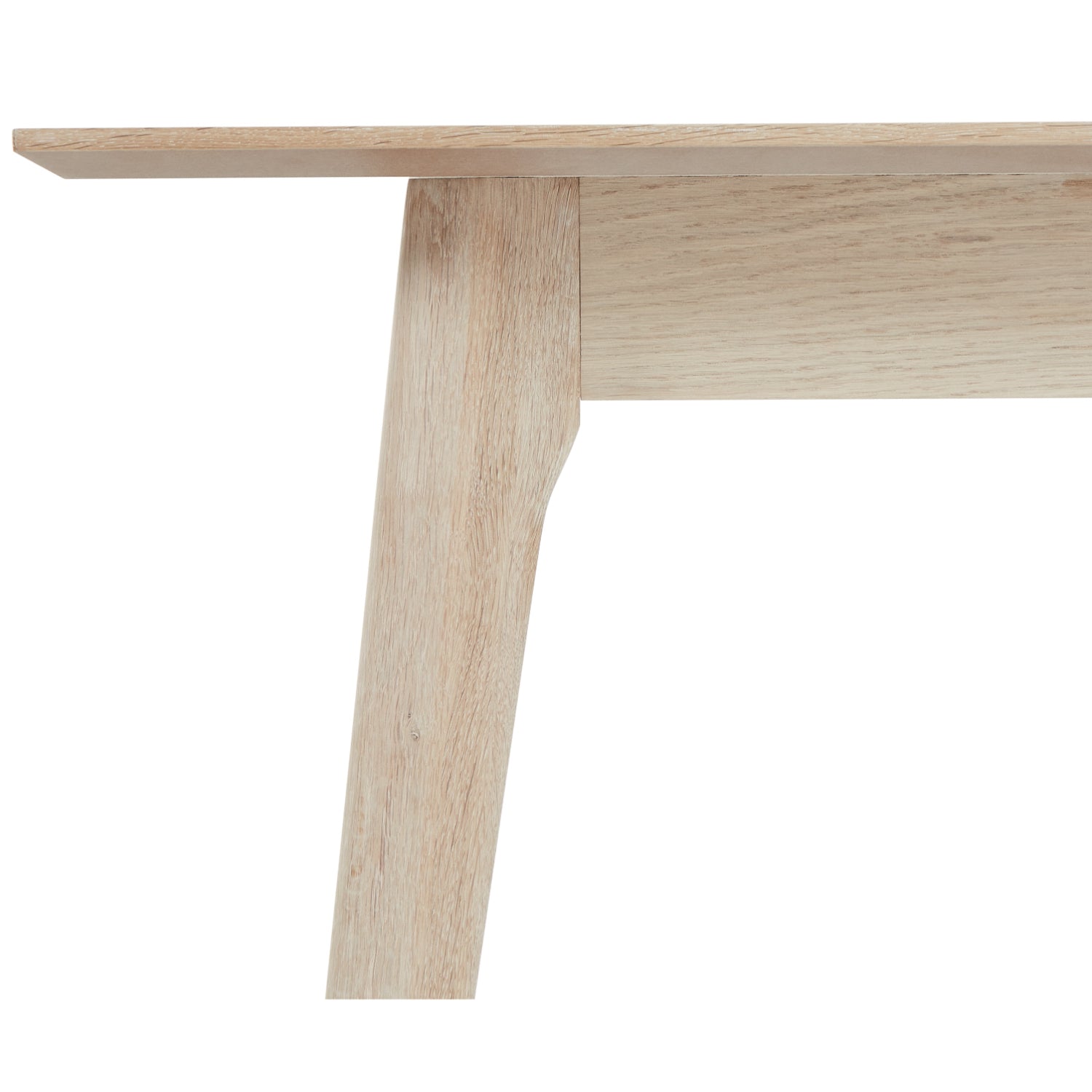 Rechteckiger Essstisch Porto - Inklusive 2 Ansteckplatten - Eiche massiv 220x105 cm - FURNHOUSE