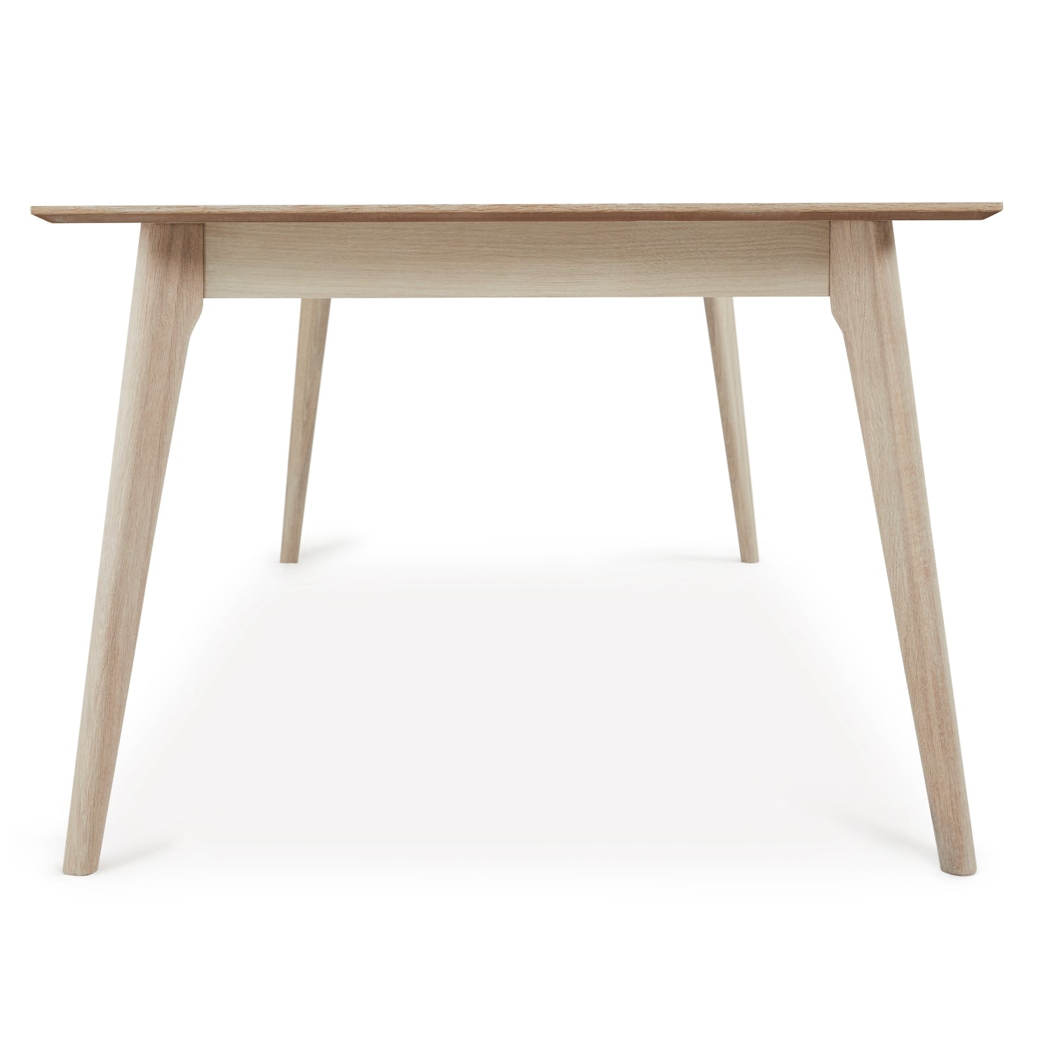 Rechteckiger Essstisch Porto - Inklusive 2 Ansteckplatten - Eiche massiv 220x105 cm - FURNHOUSE