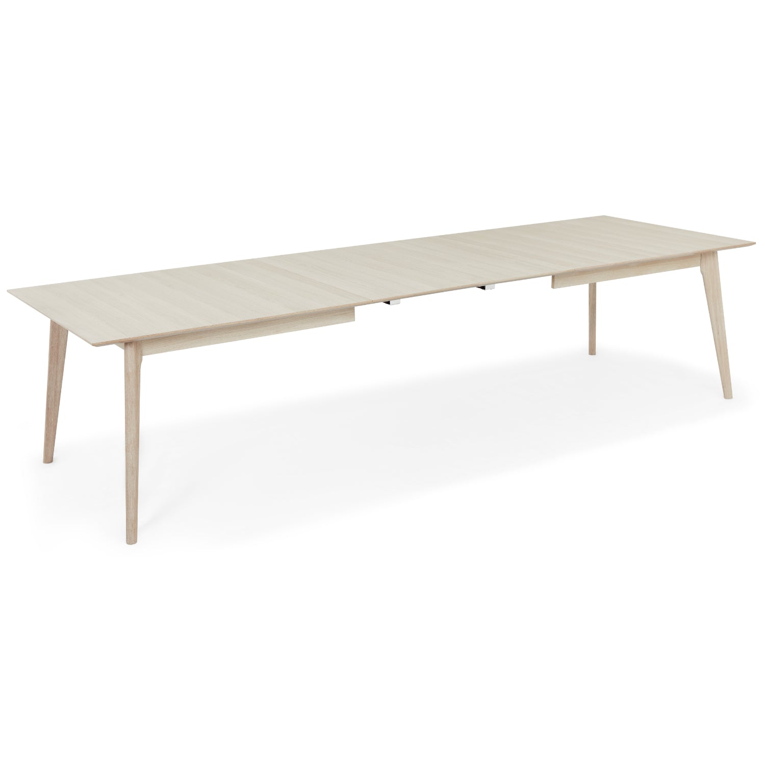 Rechteckiger Essstisch Porto - Inklusive 2 Ansteckplatten - Eiche massiv 220x105 cm - FURNHOUSE