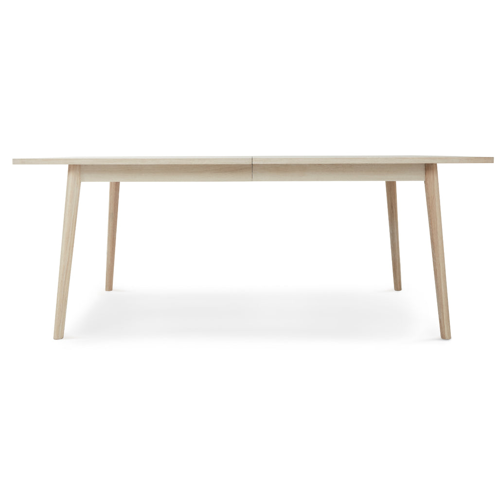 Rechteckiger Essstisch Nyborg - Inklusive 2 Ansteckplatten - Eiche massiv 200x100 cm - FURNHOUSE