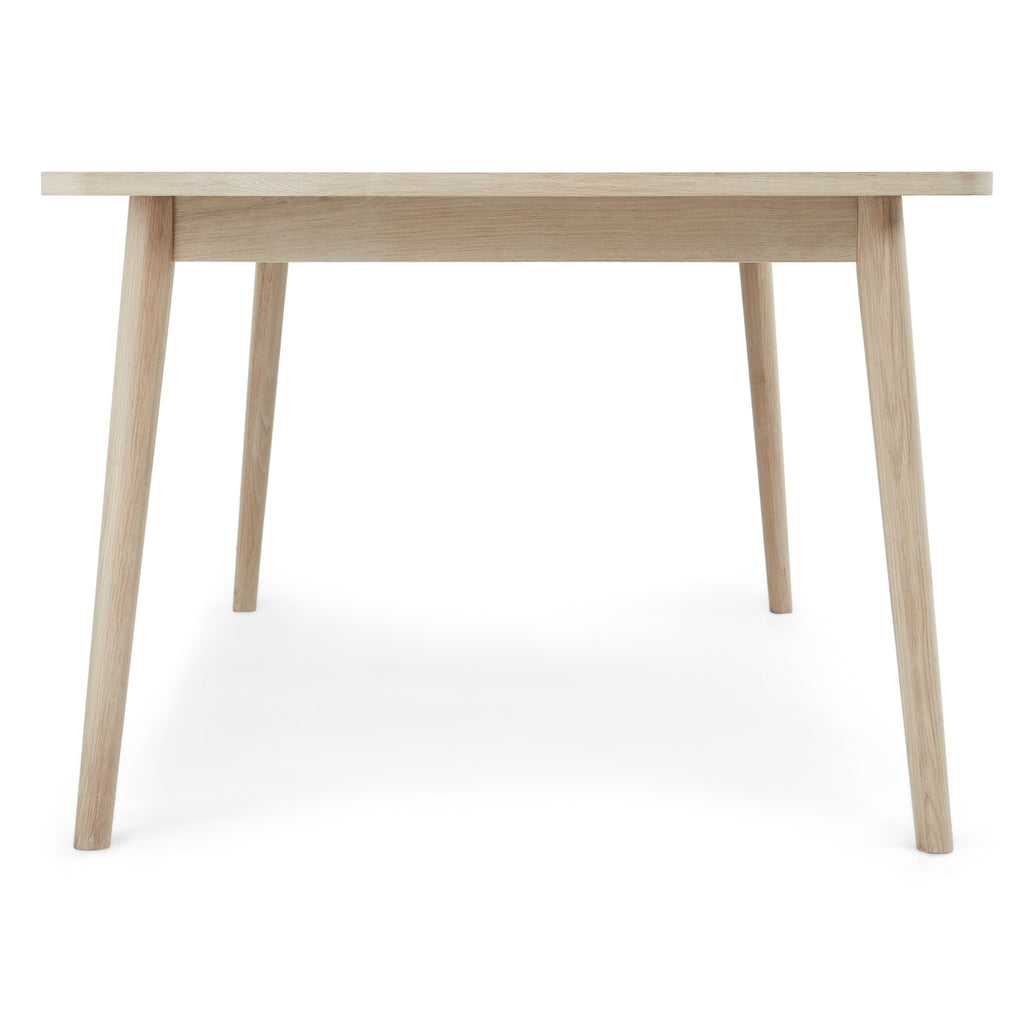 Rechteckiger Essstisch Nyborg - Inklusive 2 Ansteckplatten - Eiche massiv 200x100 cm - FURNHOUSE