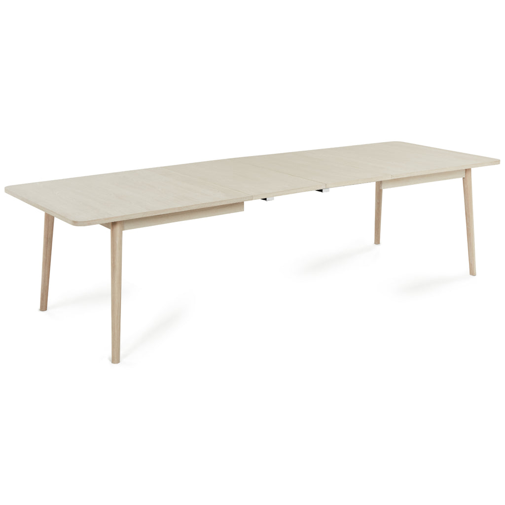 Rechteckiger Essstisch Nyborg - Inklusive 2 Ansteckplatten - Eiche massiv 200x100 cm - FURNHOUSE