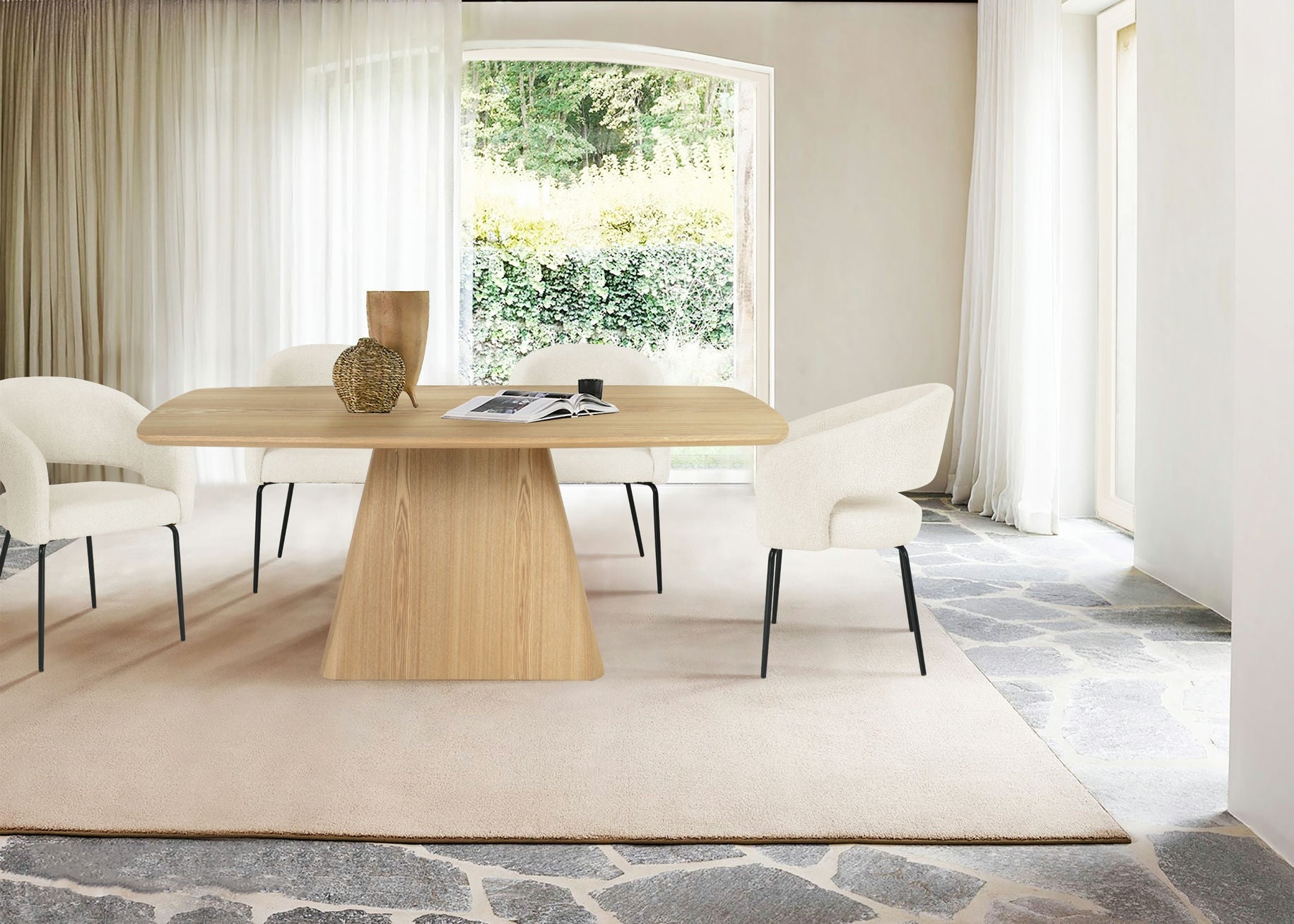 Rechteckiger Essstisch Star Eichefarben 180x90 cm - FURNHOUSE