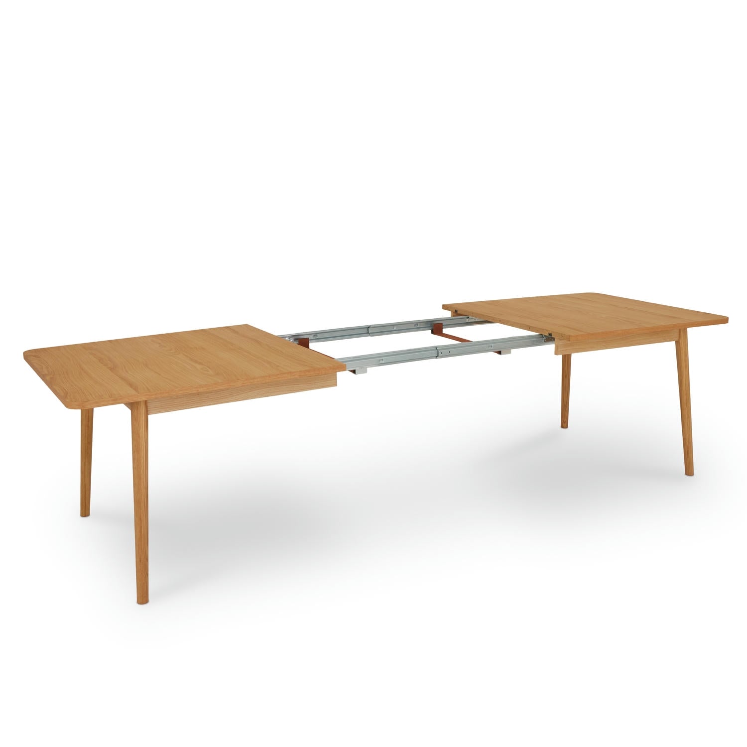 Nyborg Rechteckiger Esstisch 200x100 cm - Ausziehbar bis 300 cm - Wildeiche Natur