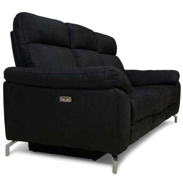 3-Sitzer Elektrisch Relaxsofa Selesta - Schwarz Stoff - FURNHOUSE