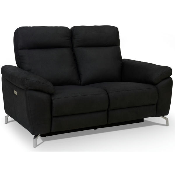 2-Sitzer Elektrisch Relaxsofa Selesta - Schwarz Stoff - FURNHOUSE