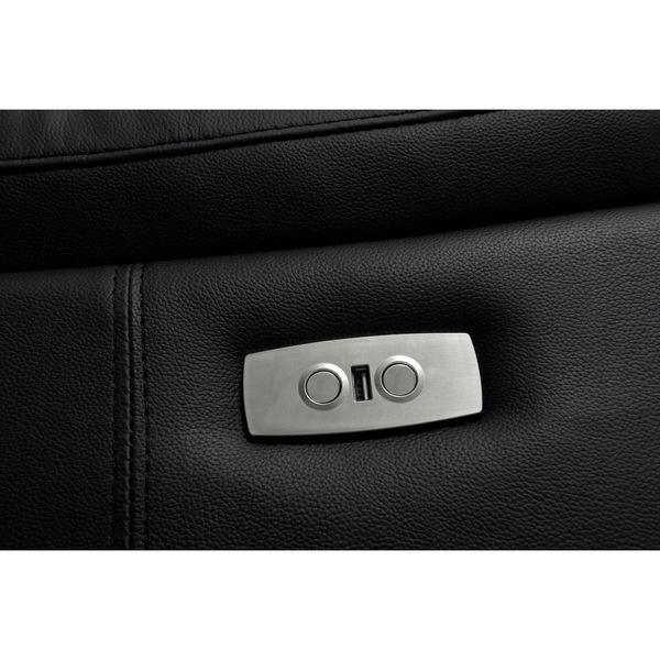 3-Sitzer Elektrisch Relaxsofa Selesta - Schwarz Leder - FURNHOUSE