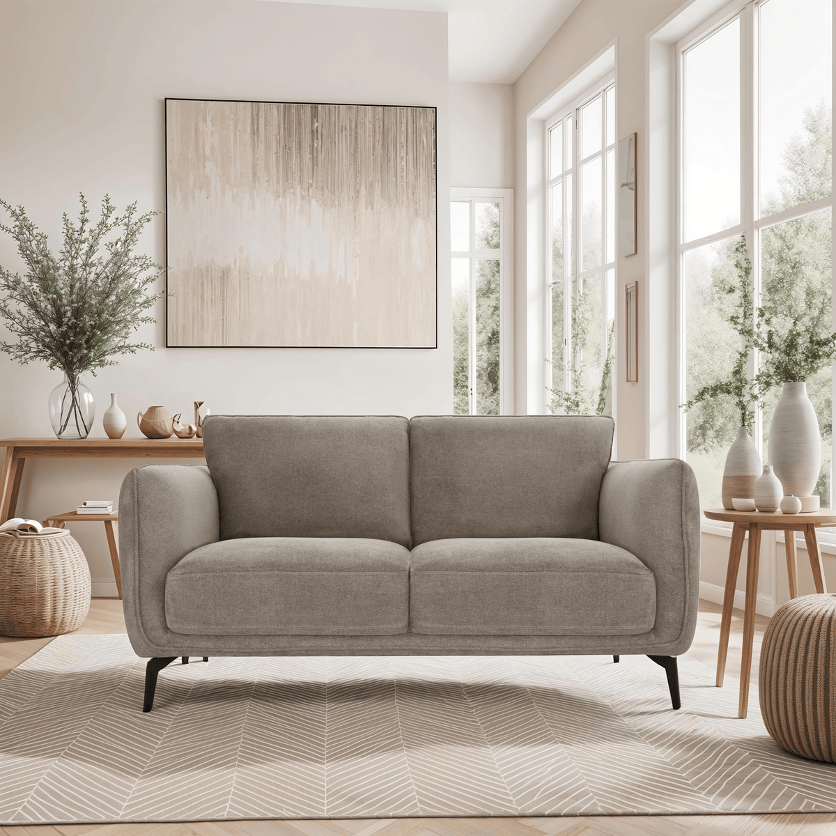 Selena 2-Sitzer Sofa - Stoffbezug Beige