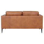 Couchgarnitur 3+2 Valencia - Echtleder Cognacbraun, 220 + 157 cm - FURNHOUSE