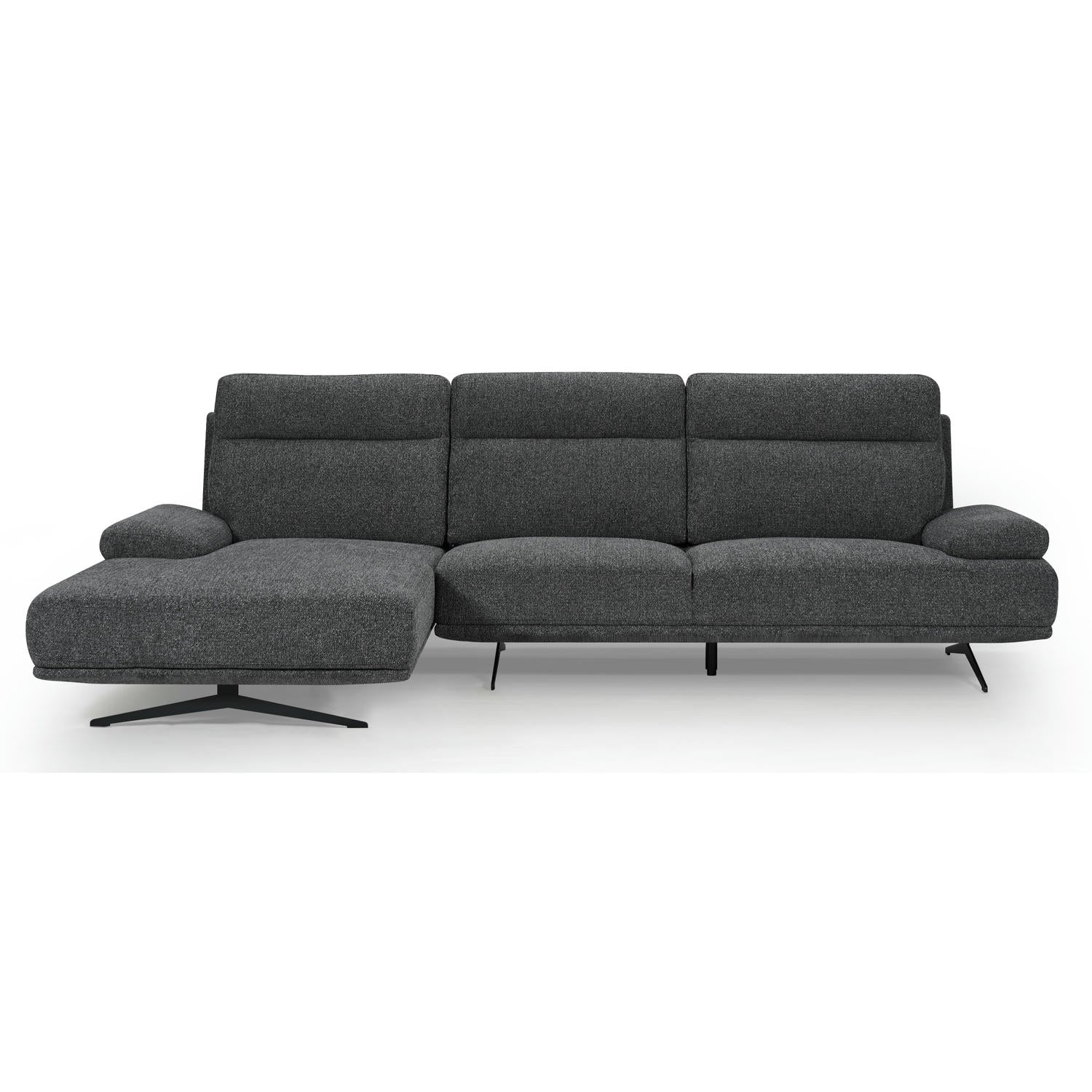 Seattle L-Form Ecksofa Links - Stoffbezug Grau