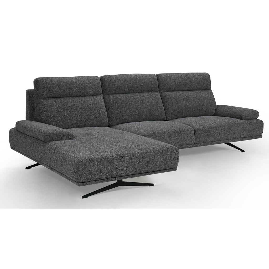 Seattle L-Form Ecksofa Links - Stoffbezug Grau
