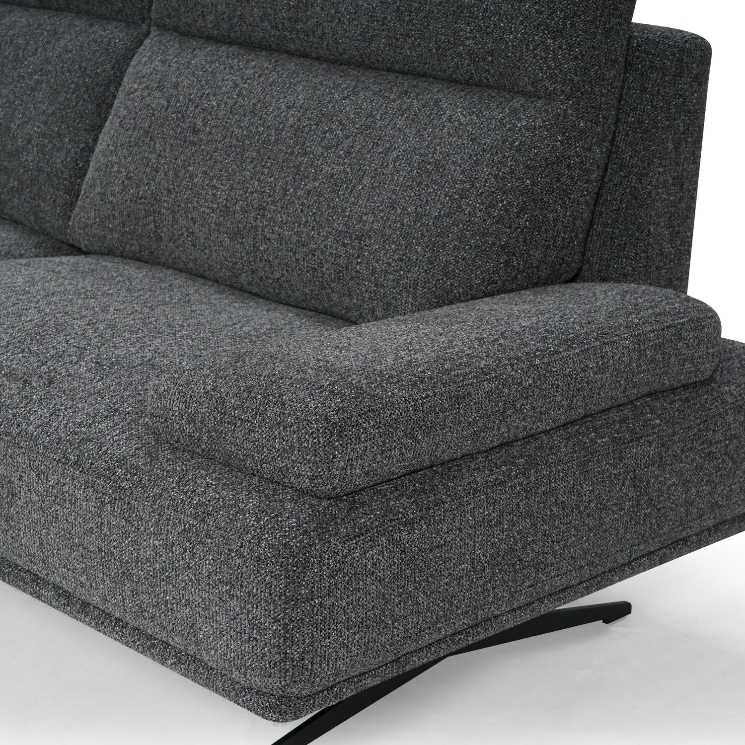 Seattle L-Form Ecksofa Links - Stoffbezug Grau
