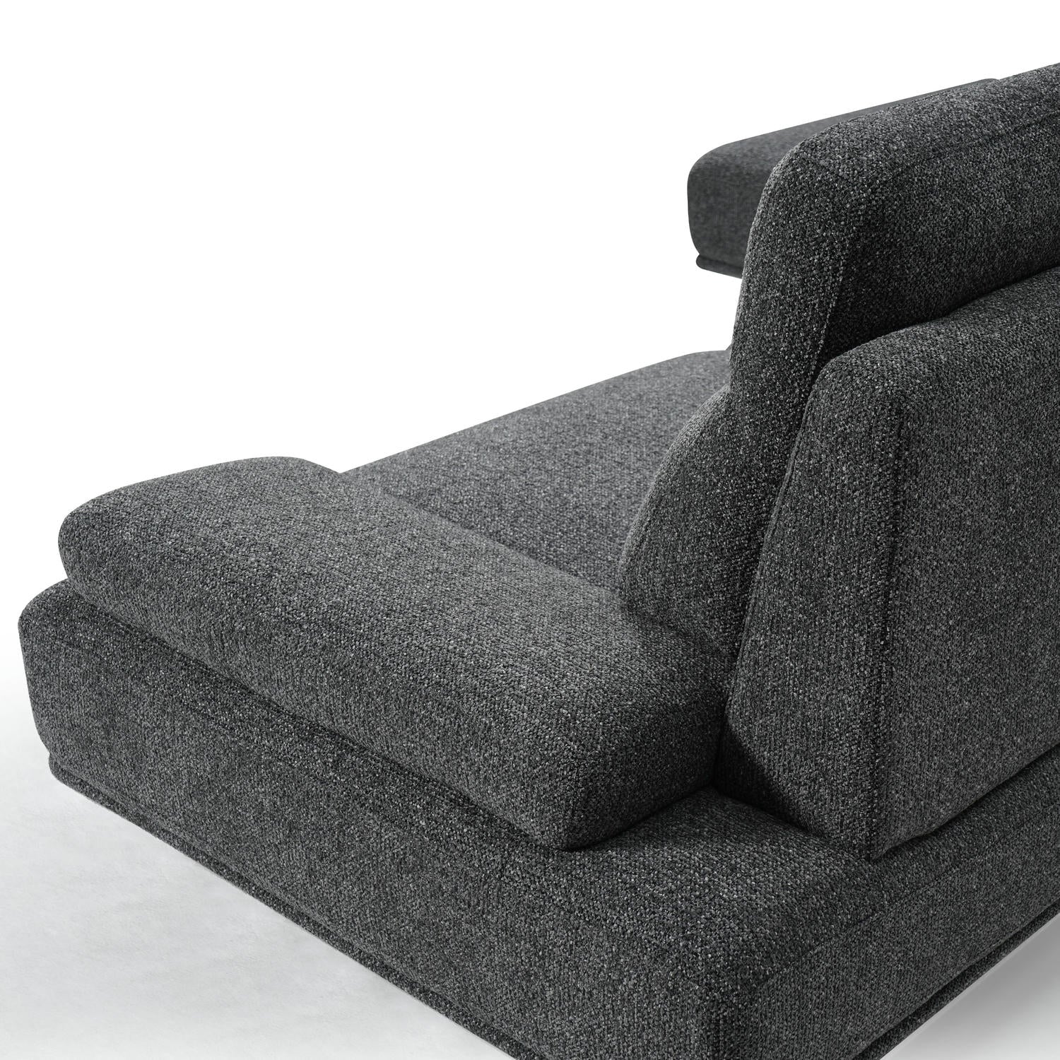 Seattle L-Form Ecksofa Links - Stoffbezug Grau