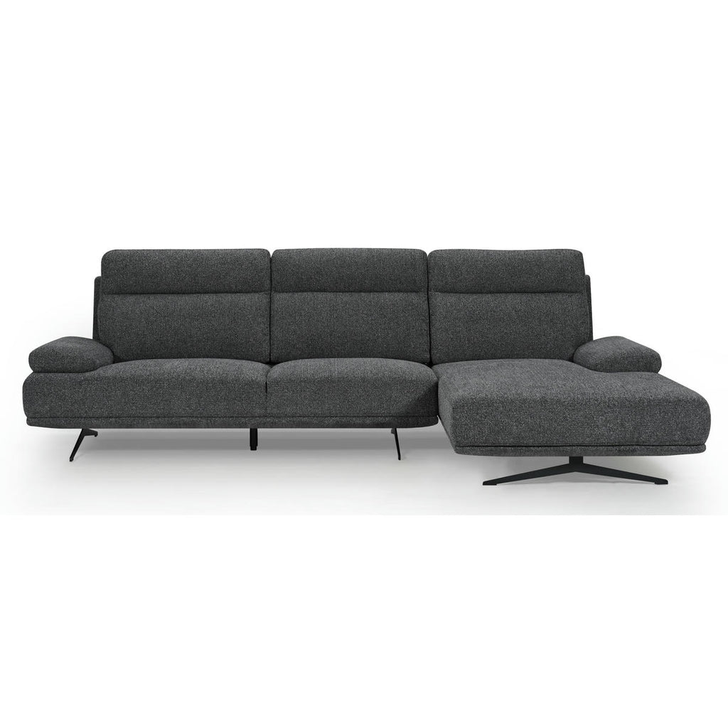4-Sitzer Ecksofa Rechts Seattle Grau - FURNHOUSE