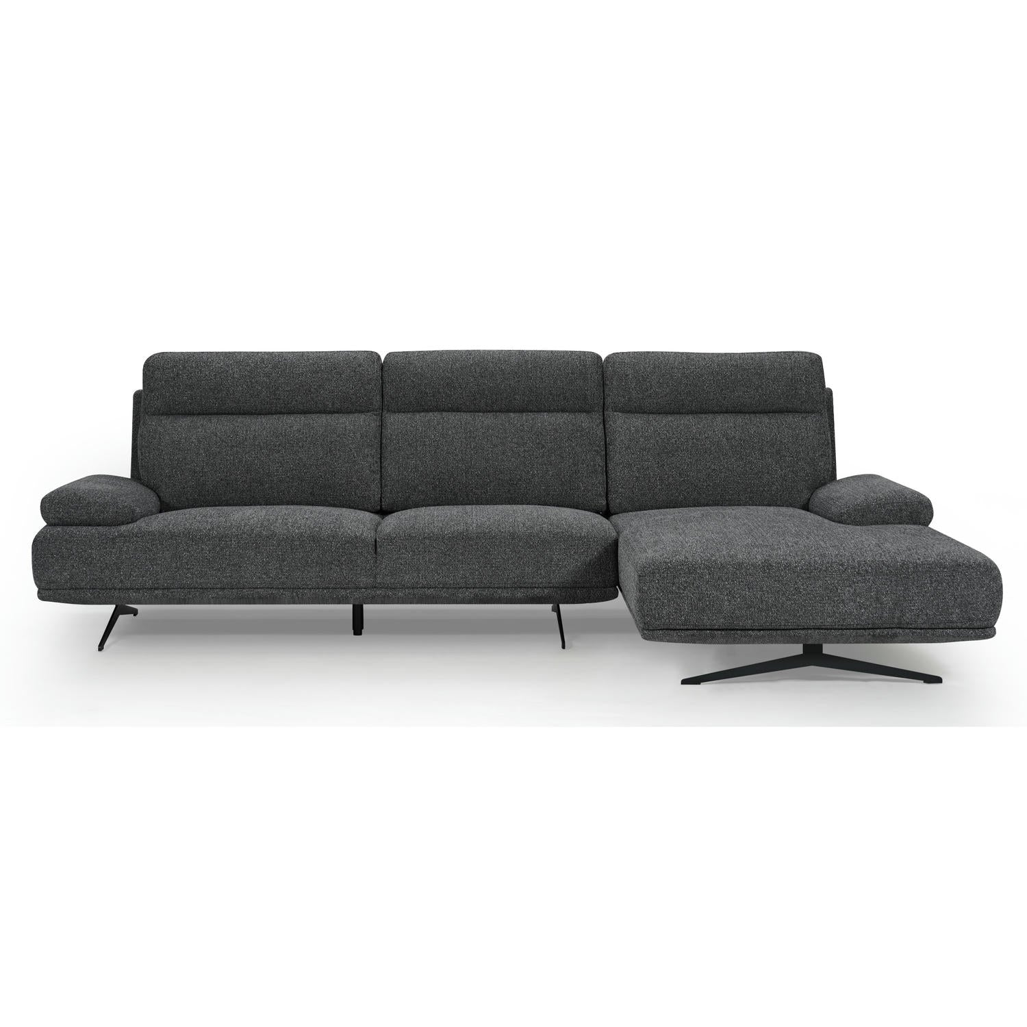 Seattle L-Form Ecksofa Rechts - Stoffbezug Grau