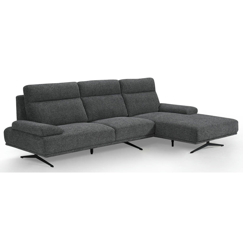 4-Sitzer Ecksofa Rechts Seattle Grau - FURNHOUSE