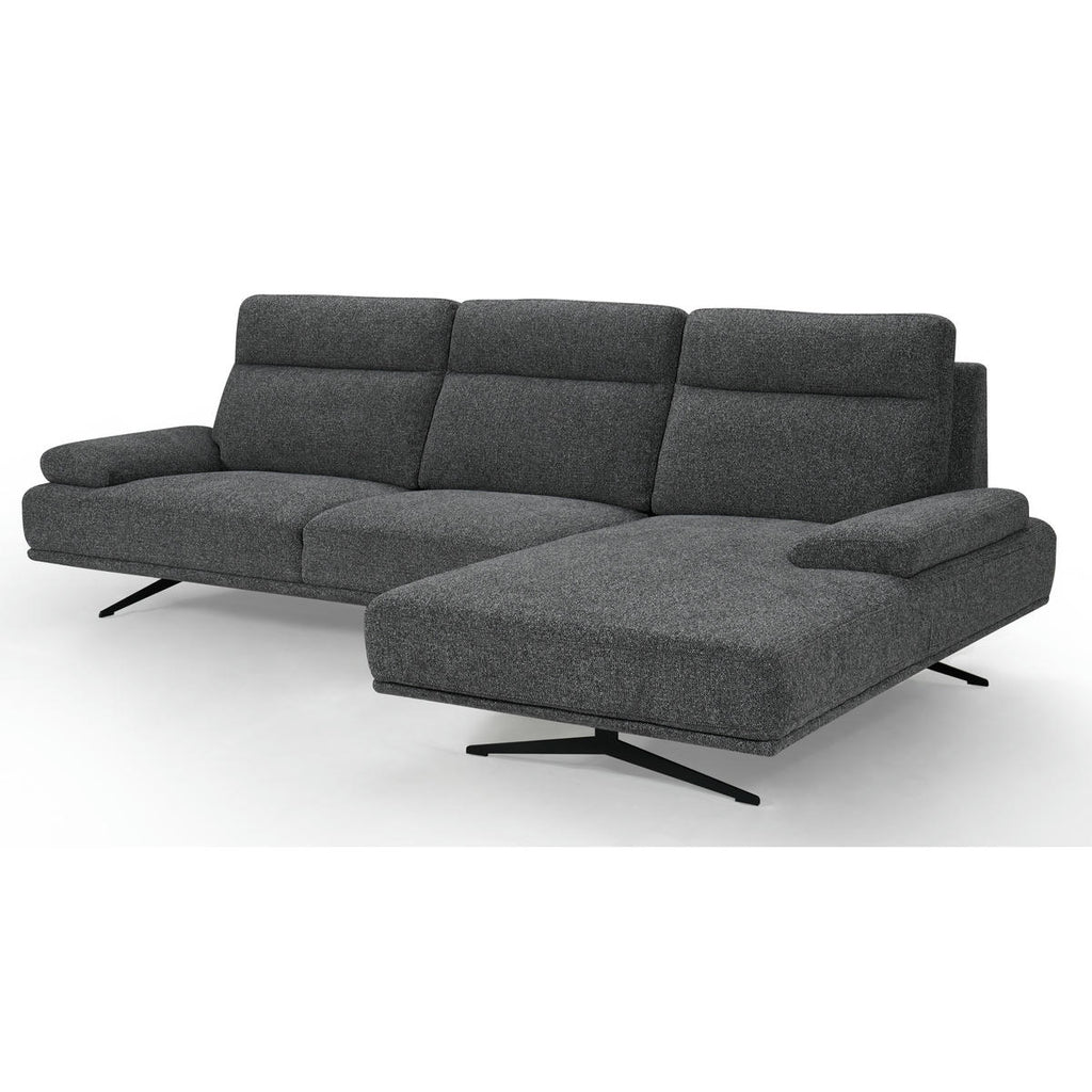 4-Sitzer Ecksofa Rechts Seattle Grau - FURNHOUSE