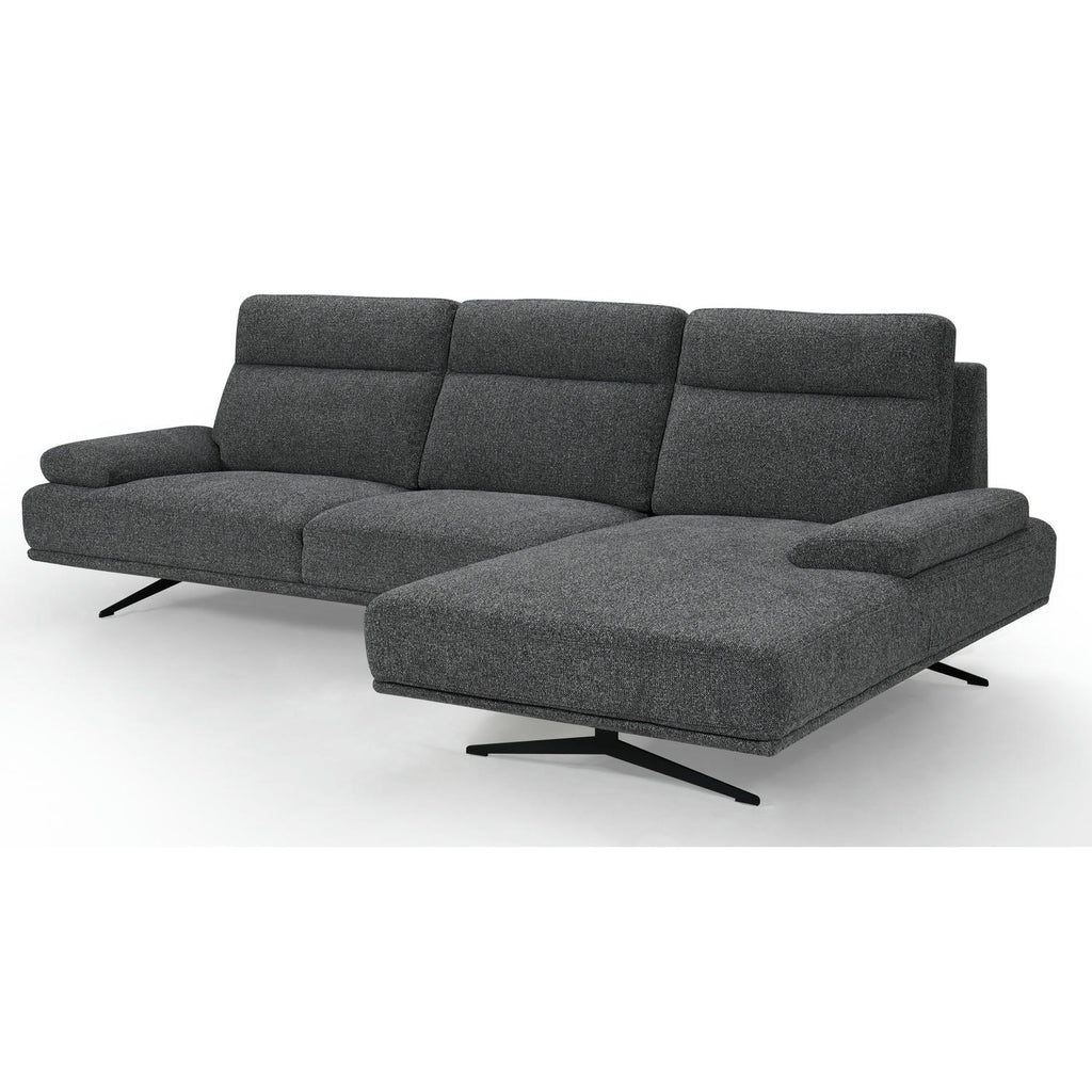 Seattle L-Form Ecksofa Rechts - Stoffbezug Grau