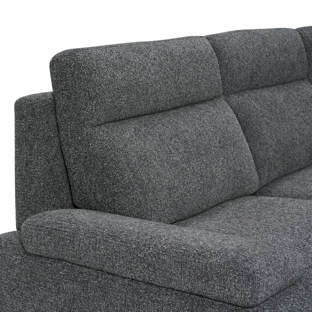 4-Sitzer Ecksofa Rechts Seattle Grau - FURNHOUSE