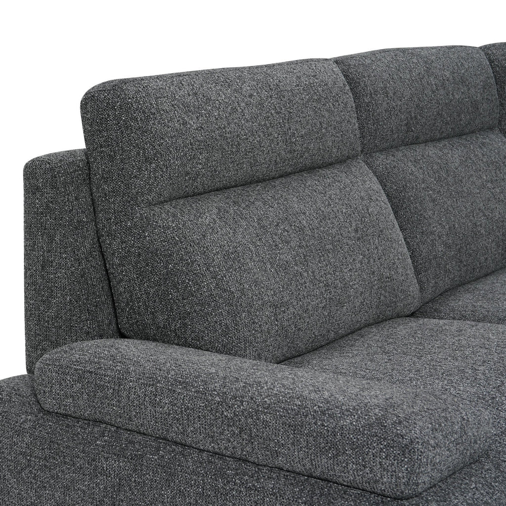 Seattle L-Form Ecksofa Rechts - Stoffbezug Grau