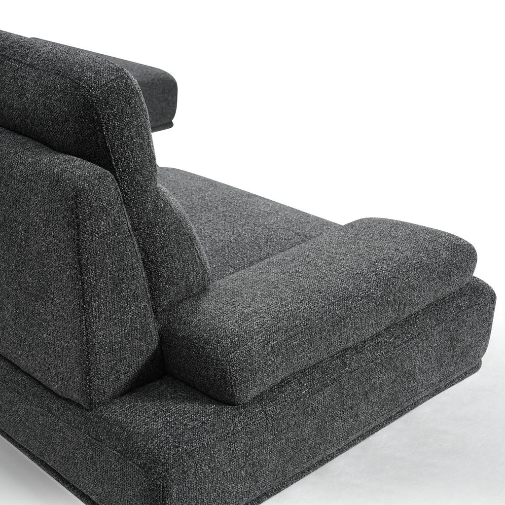 4-Sitzer Ecksofa Rechts Seattle Grau - FURNHOUSE