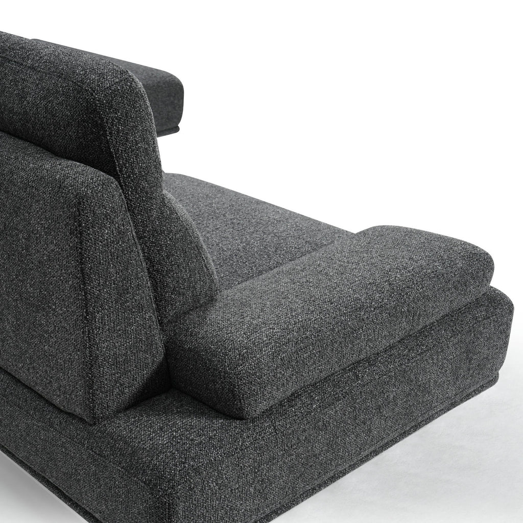 Seattle L-Form Ecksofa Rechts - Stoffbezug Grau