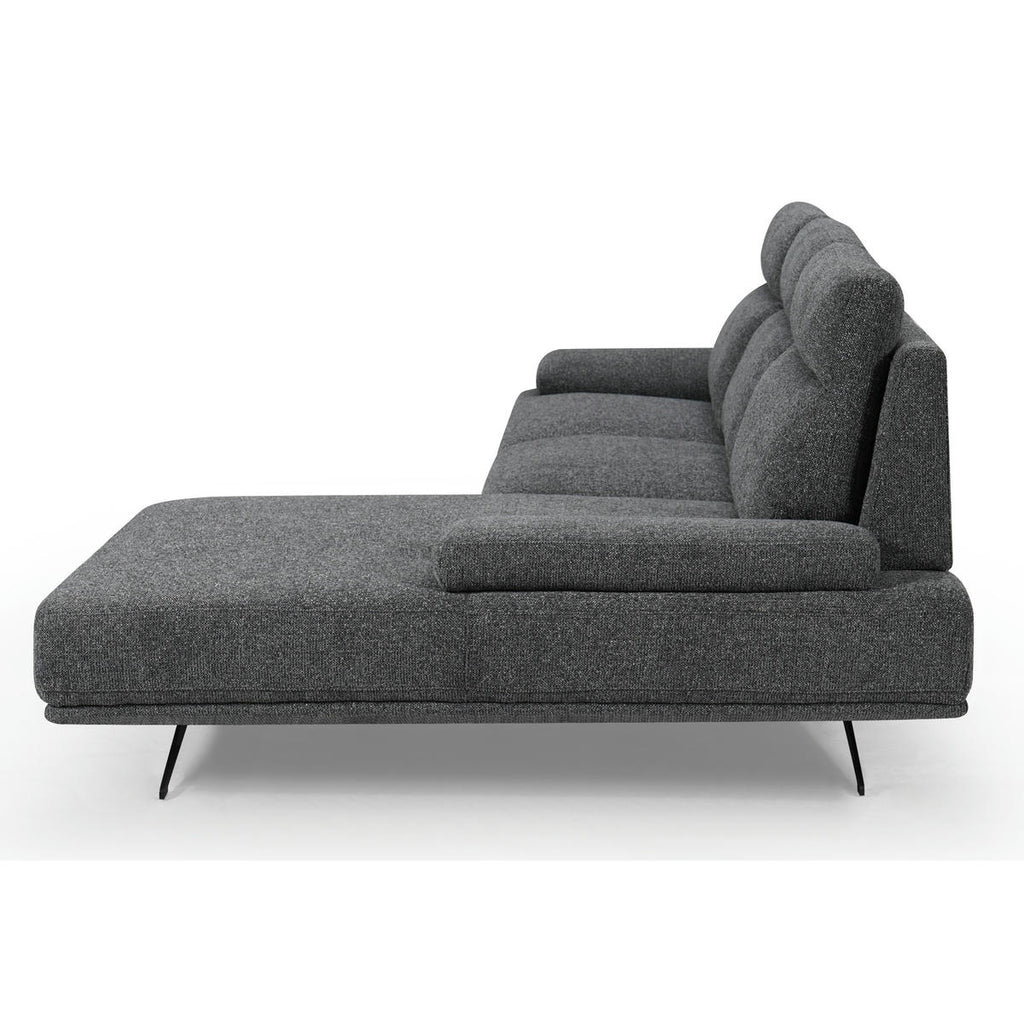 4-Sitzer Ecksofa Rechts Seattle Grau - FURNHOUSE