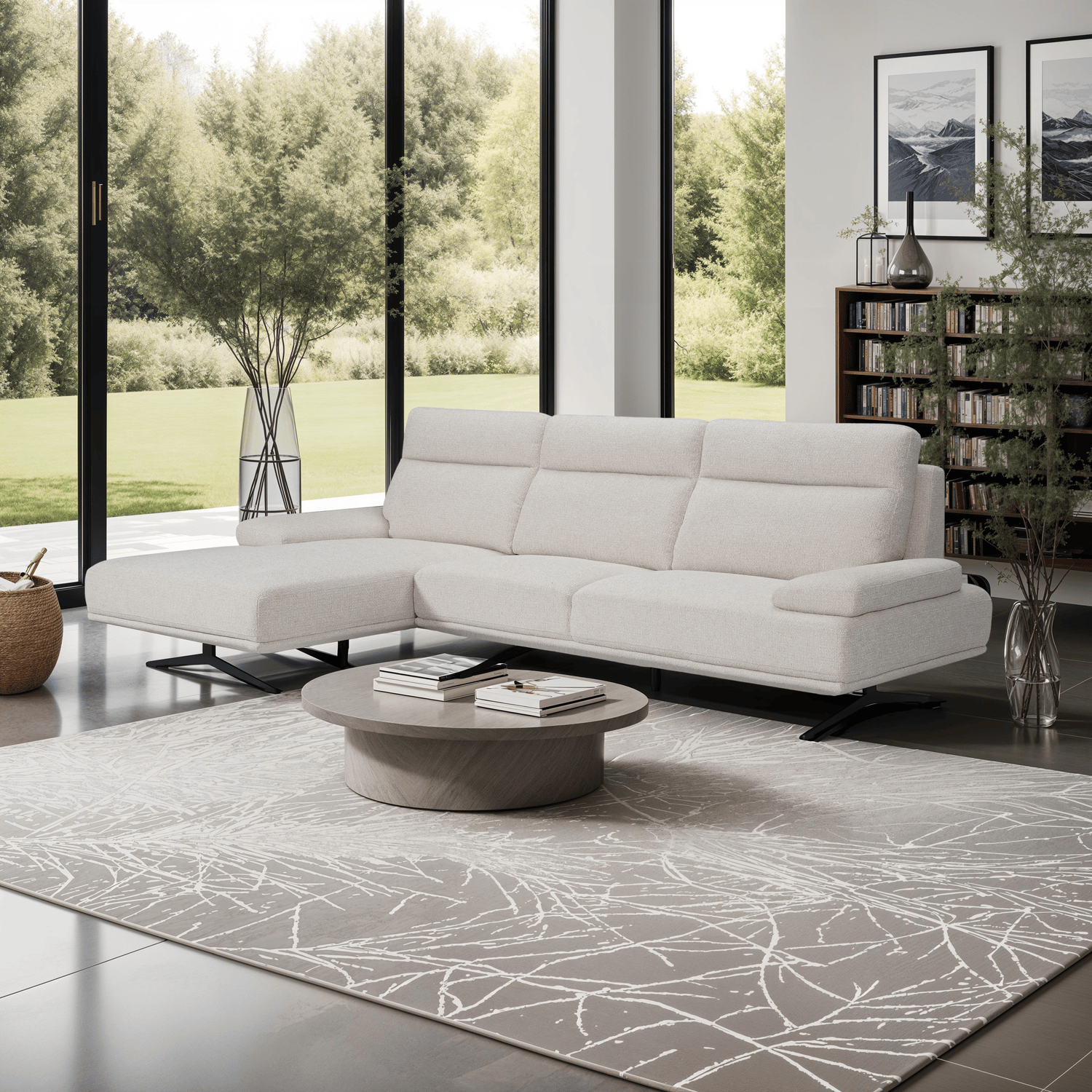 4-Sitzer Ecksofa Links Seattle Beige - FURNHOUSE