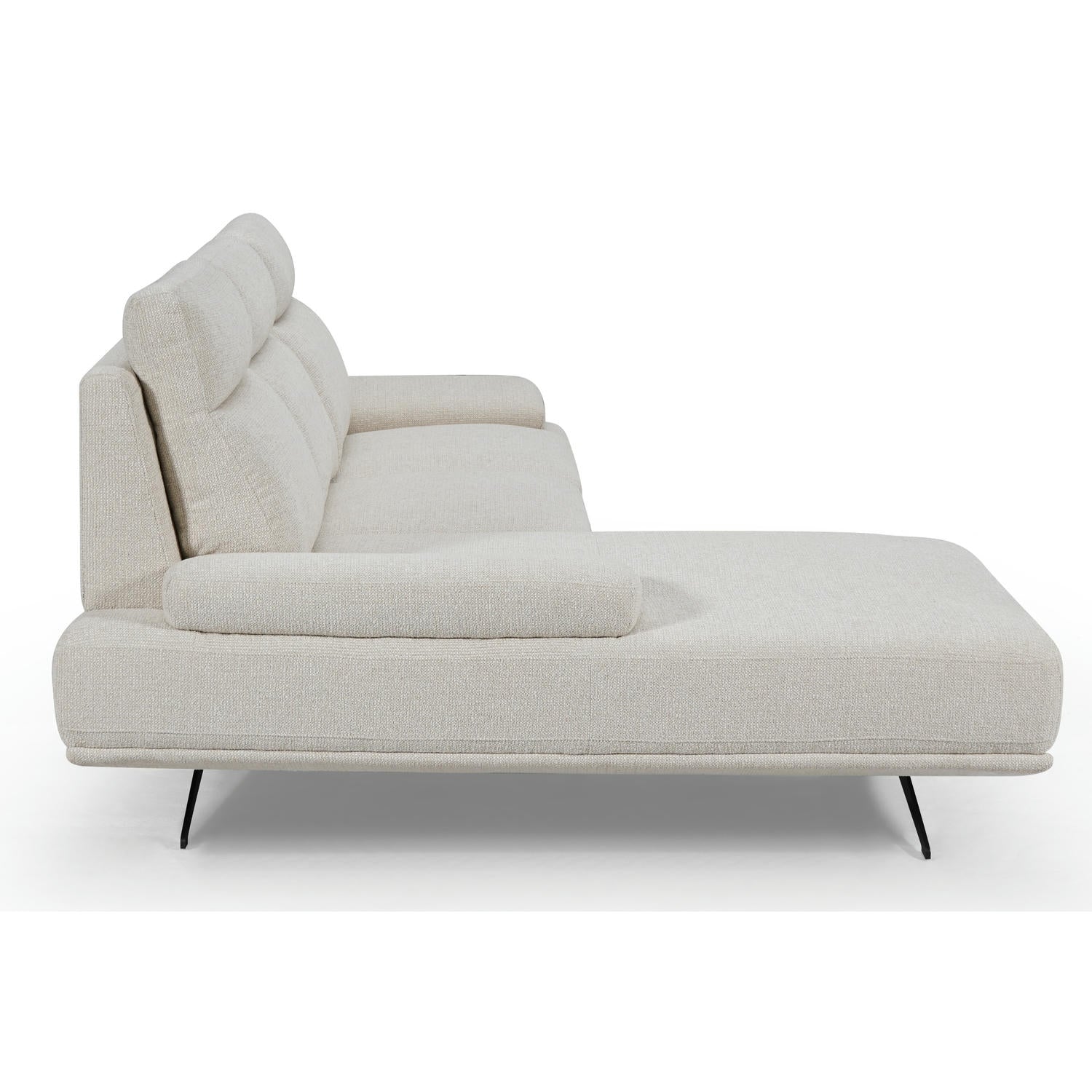 Seattle L-Form Ecksofa Links - Stoffbezug Creme Weiß