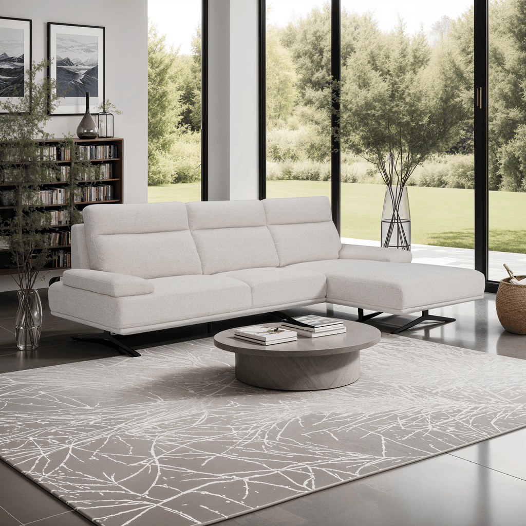 4-Sitzer Ecksofa Rechts Seattle Beige - FURNHOUSE