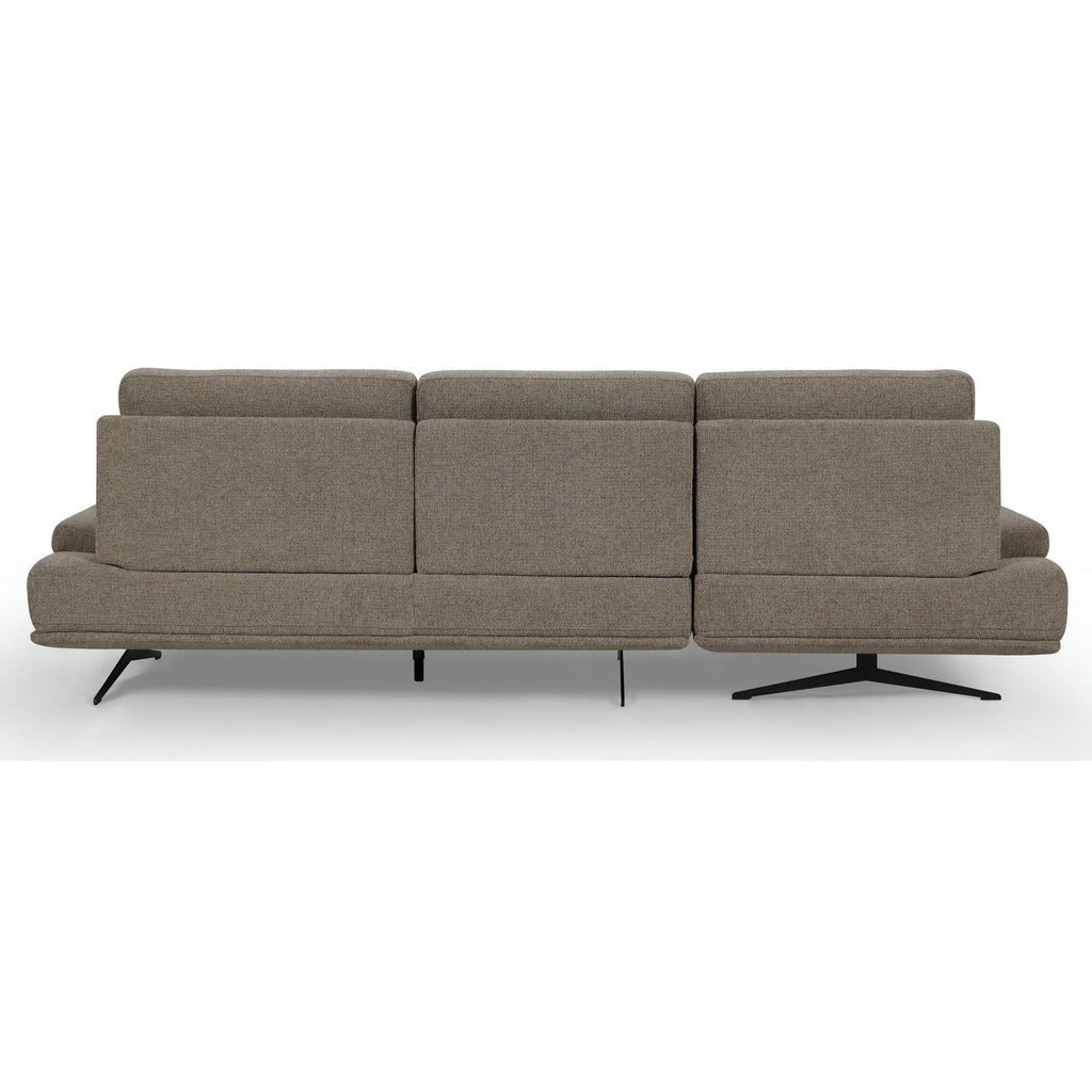 Seattle L-Form Ecksofa Links - Stoffbezug Braun