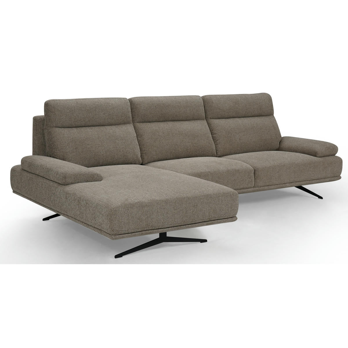 4-Sitzer Ecksofa Links Seattle Braun - FURNHOUSE
